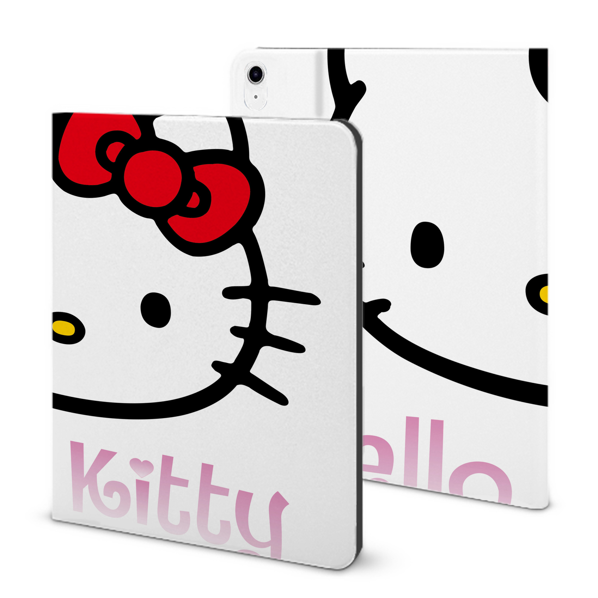 （画像用） Hello Kitty ハローキティ IPad ケース ブック型 PUレザー TPU 耐衝撃 軽量 薄型 ペン収納なし 全面保護 IPad 各モデル対応